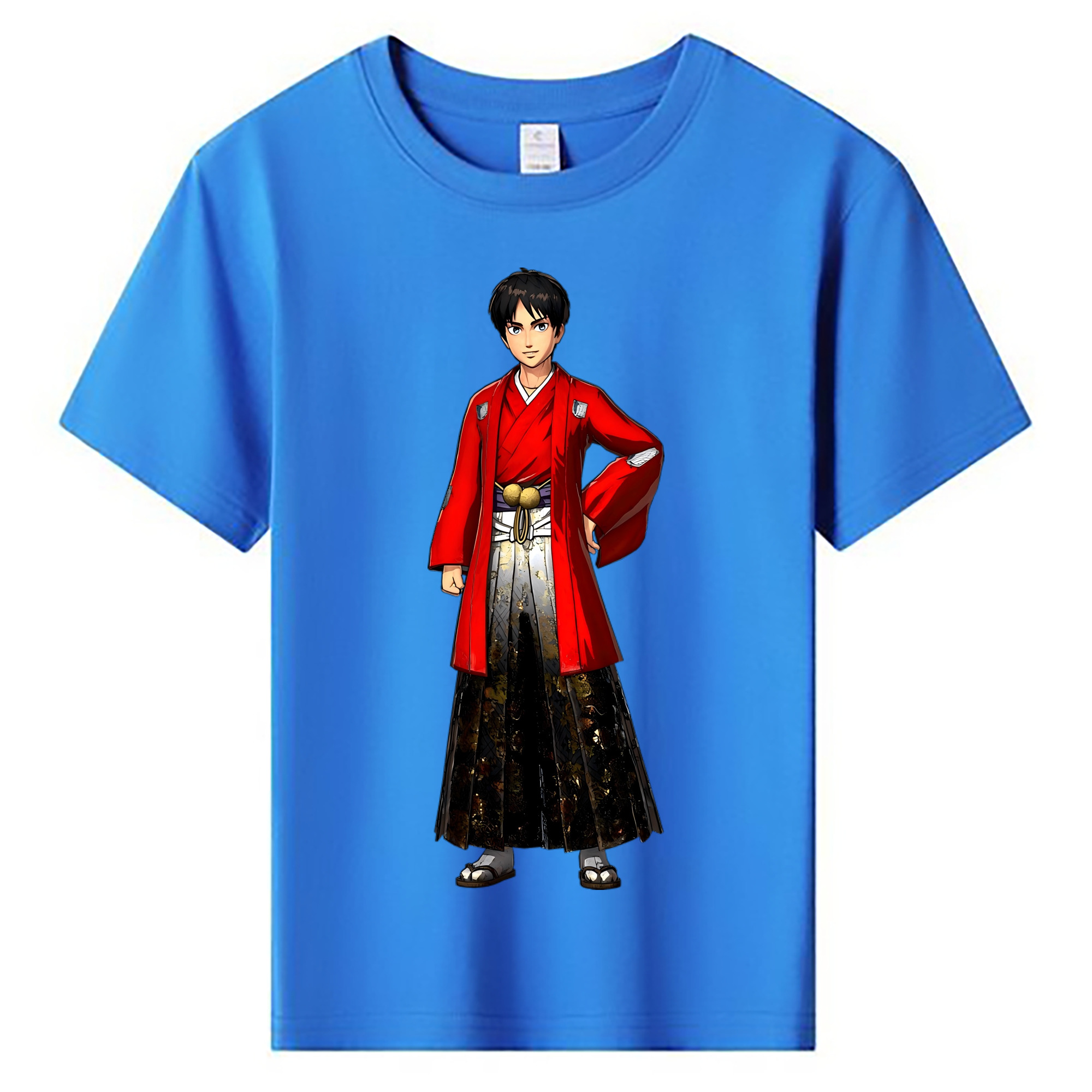 （画像用） 進撃の巨人 エレン･イェーガー Attack on Titan Eren Jäger 綿100％キッズTシャツ（フロントプリント）